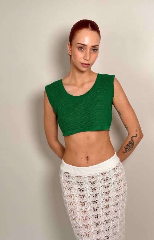 CROP TOP PIKE | GREEN