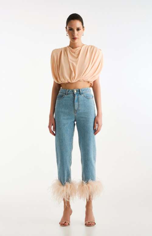 LORA DENIM FEATHER