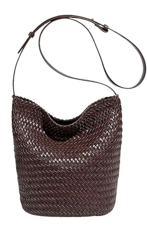 WOVEN BAG WITH LONG STRAP