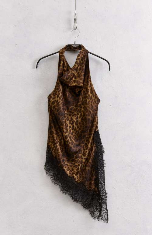HALTER TOP WITH LACE