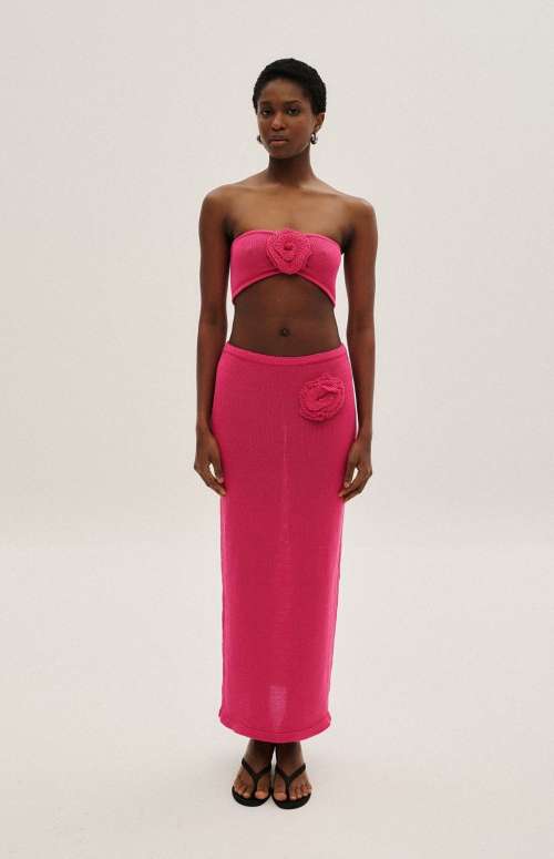 CO-ORD KNIT FLOWER | BRA & MAXI SKIRT