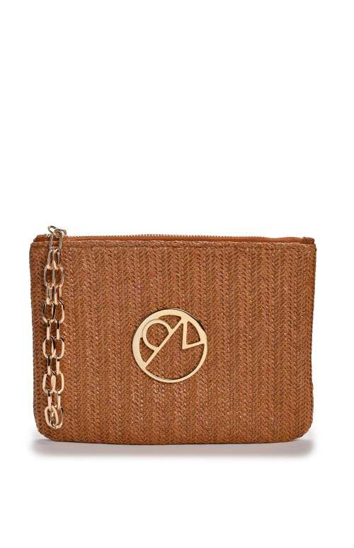 STRAW WOMAN CLUTCH BAG