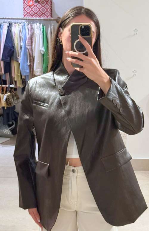 FAUX LEATHER JACKET