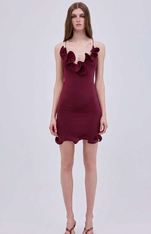 MINI HILL DRESS BURGUNDY- NEW