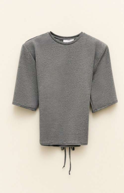 T-SHIRT WITH CROSS OVER FASTENING AT THE BACK