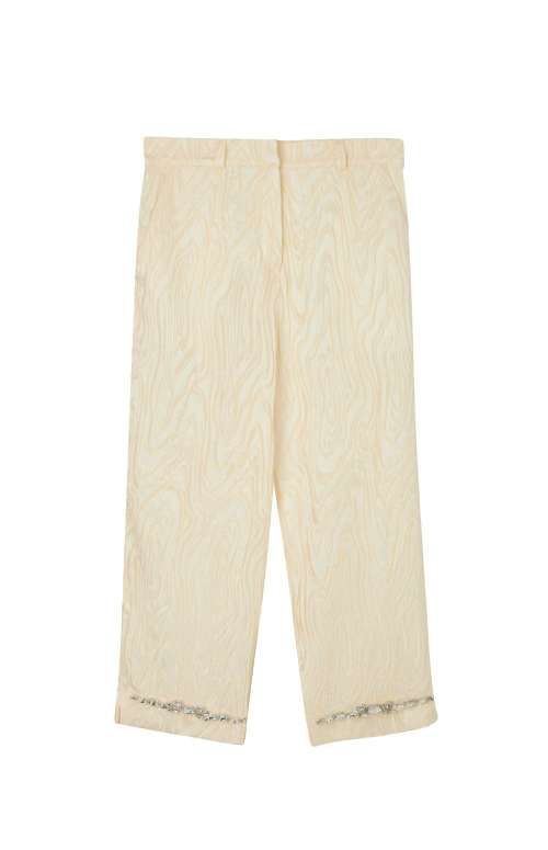 CAPRI PANTS WITH CRYSTALS | IVORY