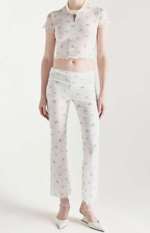 MESH PANTS | YELLOW ROSES