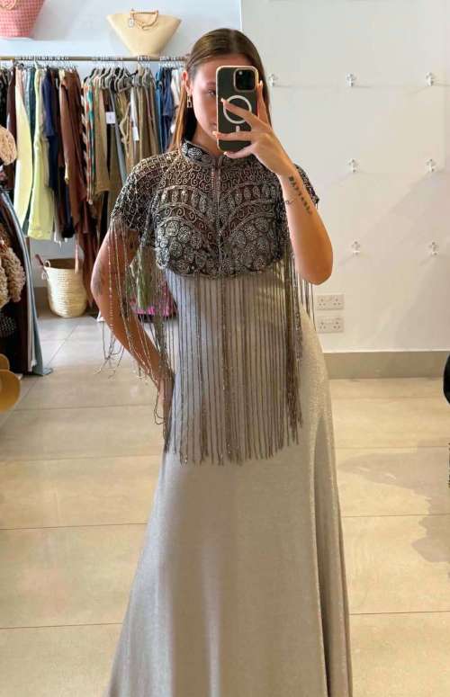 BEADED CHOKER CAPE