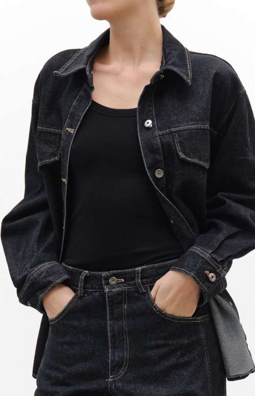 DENIM SHIRT | BLACK