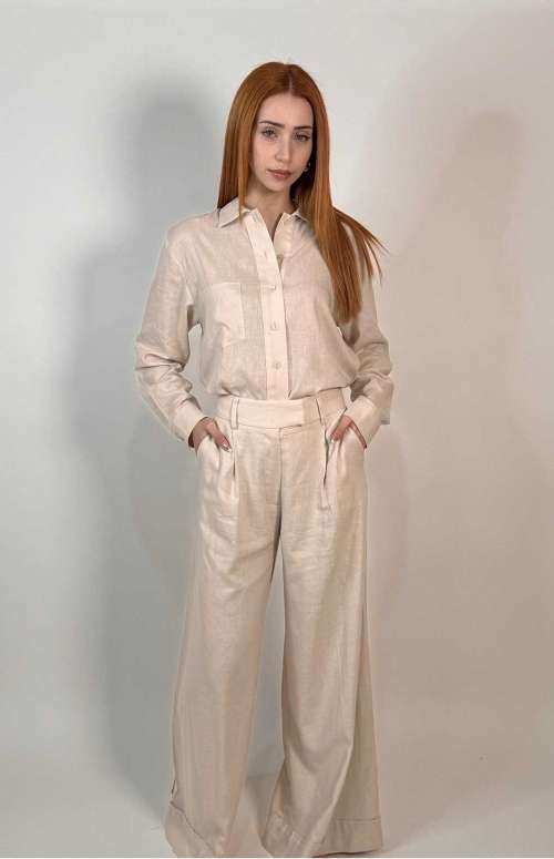 LINEN SHIRT BEIGE