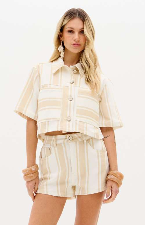CO-ORD STRIPED TWILL | SHIRT & SHORTS