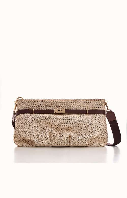 OFF WHITE STRAW FLUFFY BAG