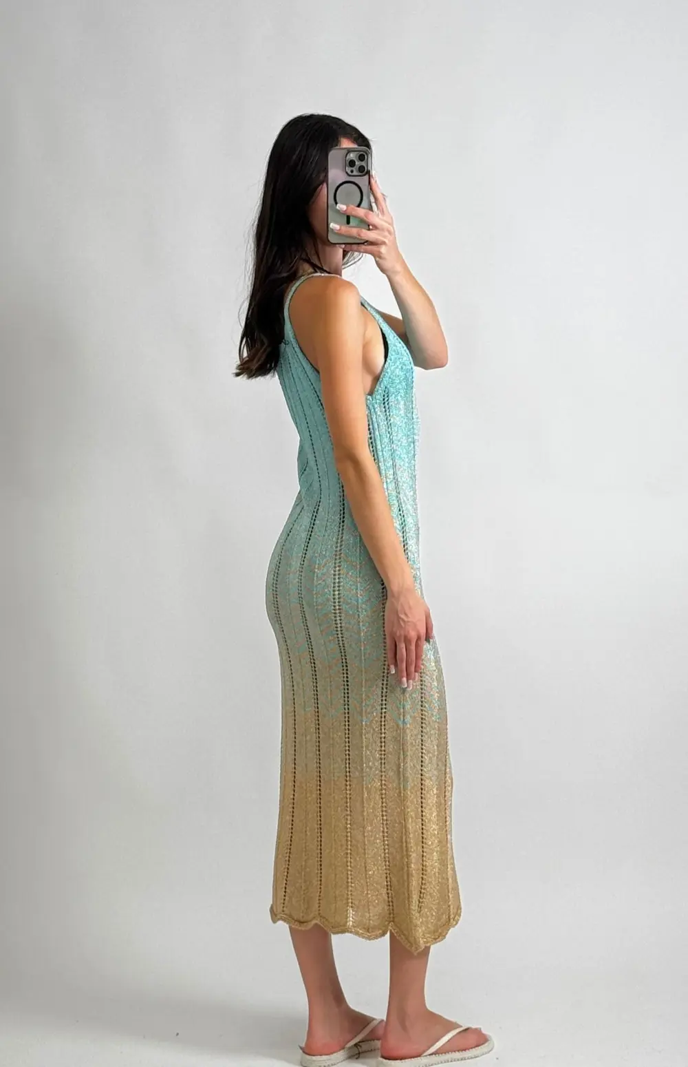 KNITTED OMBRE DRESS