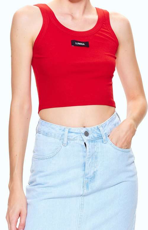 RIBBED CROP TANK TOP