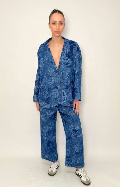 CO-ORD DENIM LIKE | FLOWER PRINT