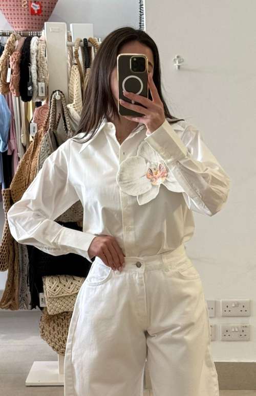 SHIRT WITH ORCHID FLOWER