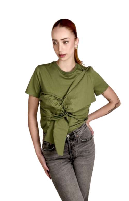T-SHIRT WITH ASYMMETRICAL DETAIL