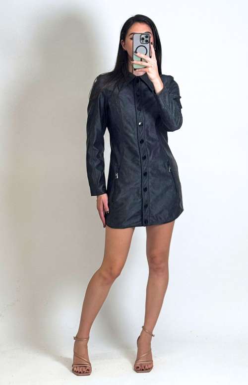 REBEL ZIPPER SHIRT DRESS