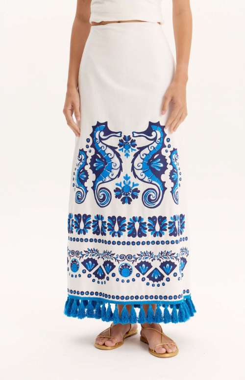 MIDI SKIRT WITH EMBROIDERY