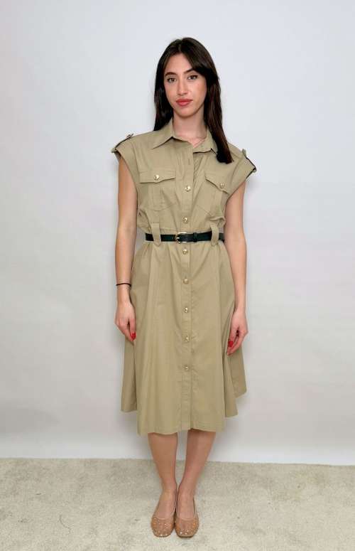 SHIRT DRESS WITH BELT