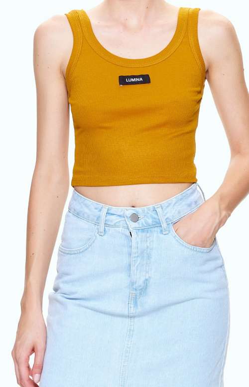 RIBBED CROP TANK TOP