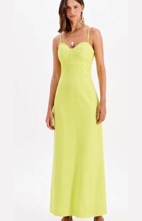 LINEN DRESS WITH STRAPS