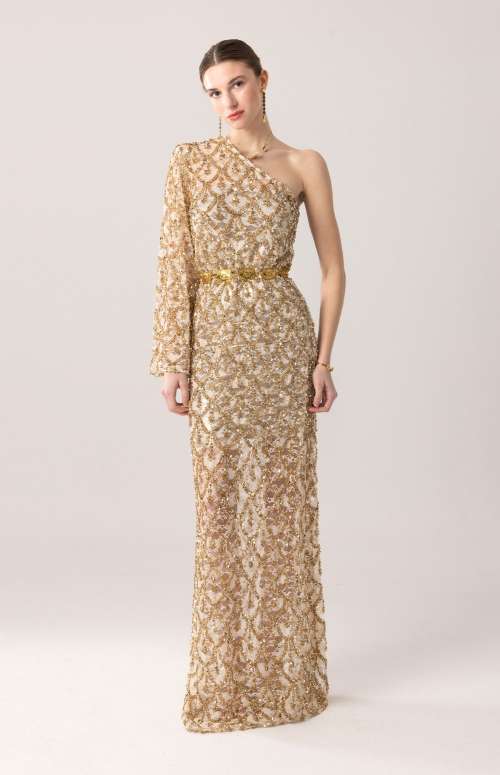 ONE SHOULDER MAXI DRESS