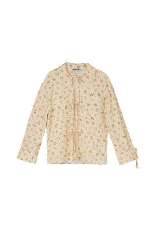 TIE TOP WITH ROSES
