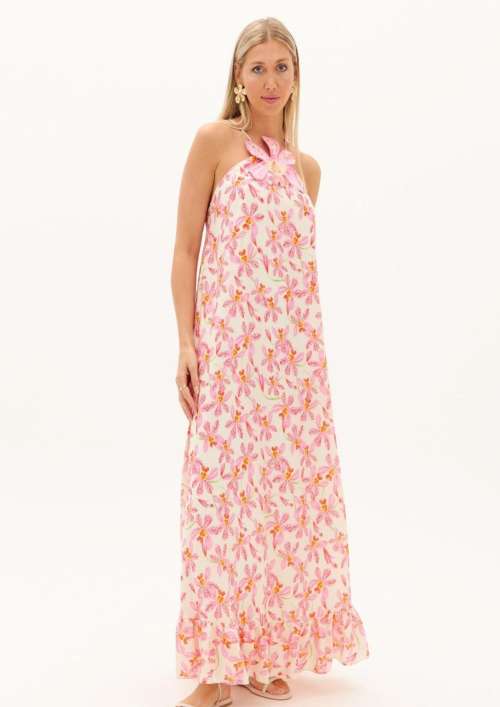 BLACKLESS PRINTED DRESS
