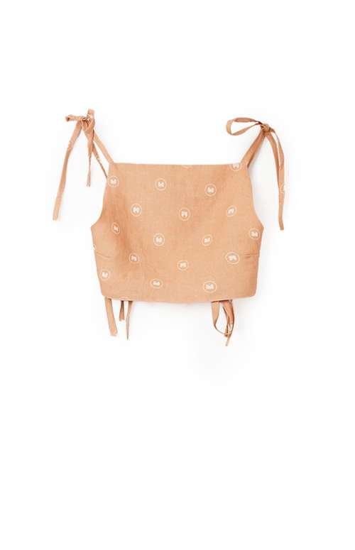 PURE LINEN MW CROP TOP