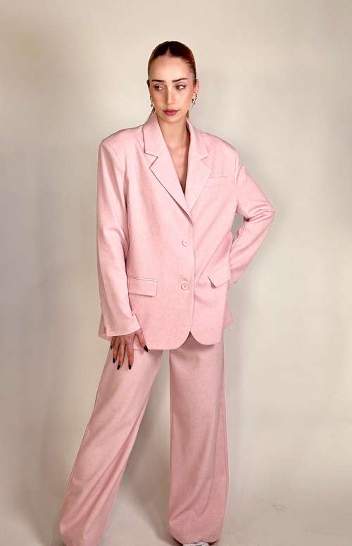 BLAZER AND WIDE LEG PANTS CO ORD