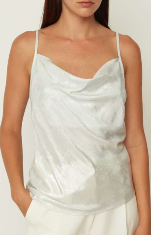 SATIN DRAPED TOP