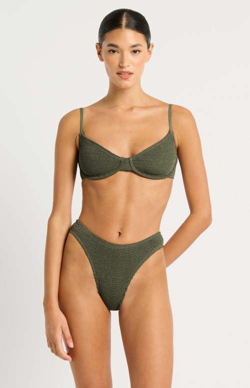 SET GRACIE BALCONETTE & CHRISTY BRIEF | KHAKI ECO