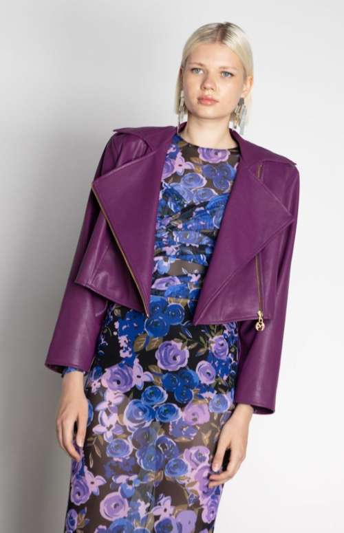 LUSH BIKER JACKET | PURPLE