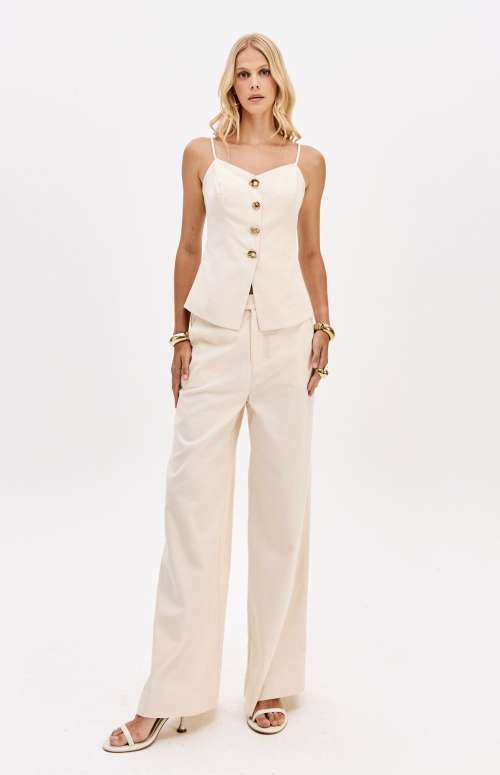 CO-ORD VEST & WIDE LEG PANTS