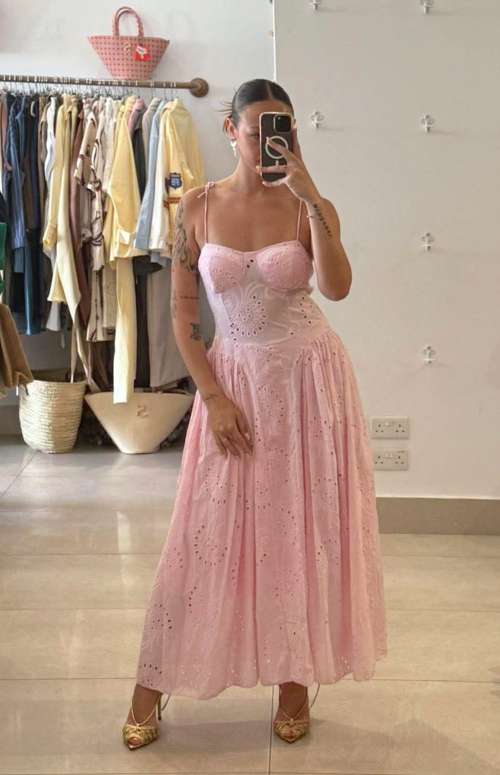 BRODERIE CORSET DRESS