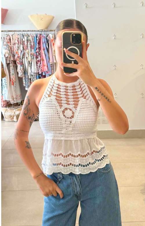 CROCHET HALTER TOP