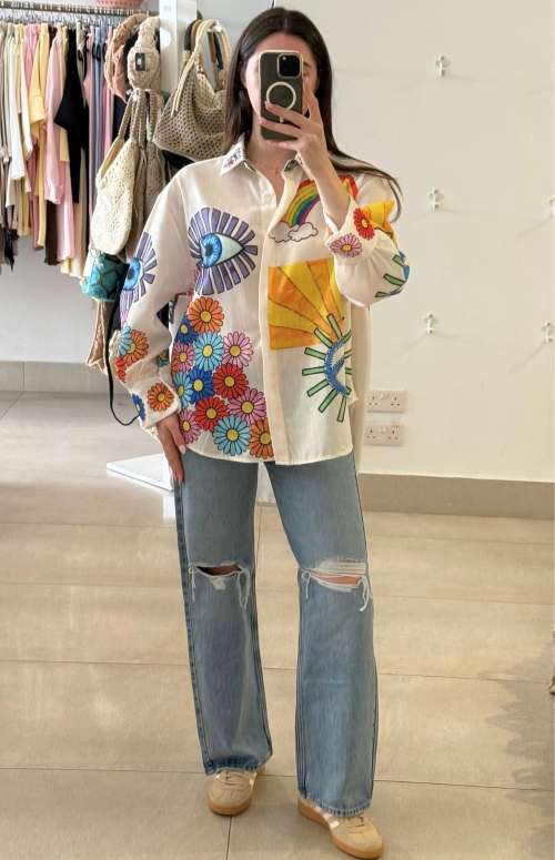 OVERSIZED SHIRT | RAINBOW PRINT