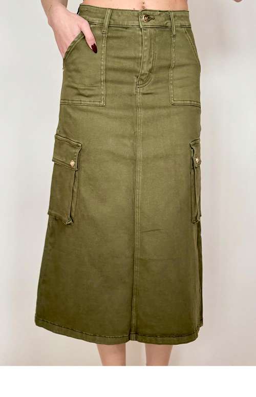 MIDI CARGO SKIRT