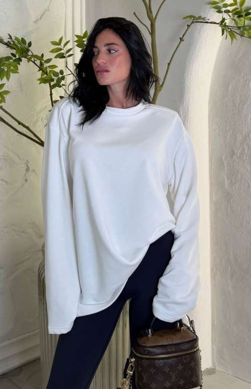LONG SLEEVE TOP WITH SHOULDER PADS