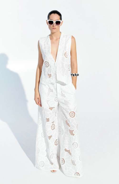 CO-ORD FLOWER EMBROIDERY | VEST & PANTS