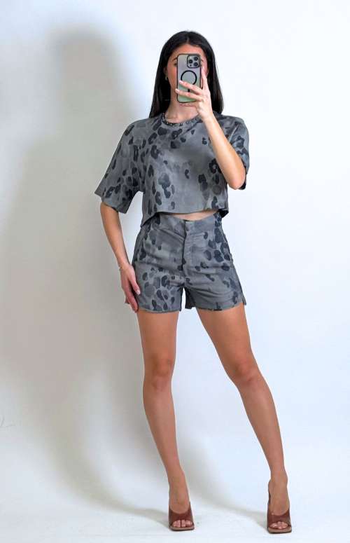 CO-ORD REBEL FELINE PRINT | TOP & SHORTS