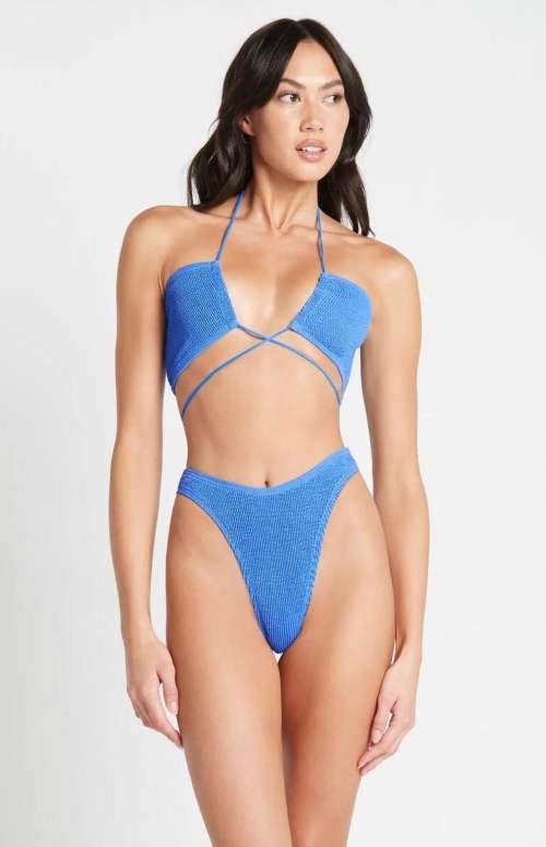 MARGARITA BANDEAU CHRISTY BRIEF BIKINI SET  | BLUE