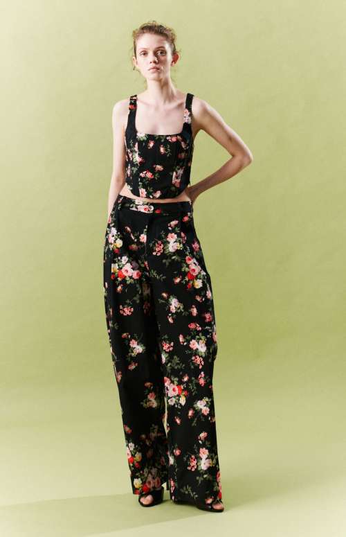 CO-ORD FLORAL PRINT | CORSET TOP & TROUSERS