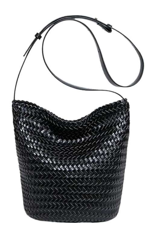 WOVEN BAG WITH LONG STRAP