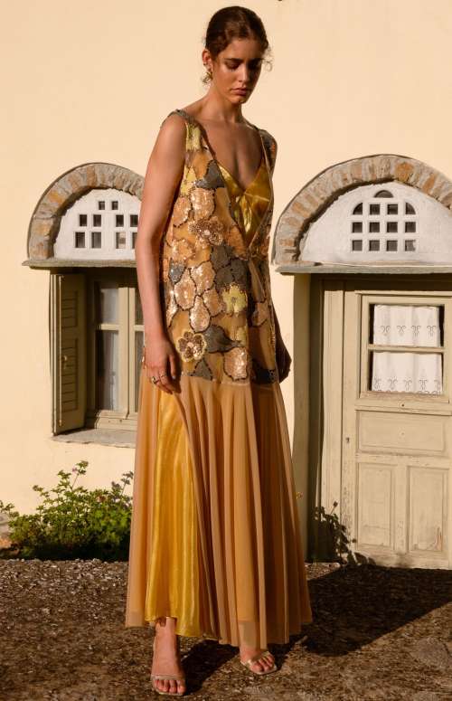 INDIRA DRESS | SEQUIN EMBELLISHED TULLE