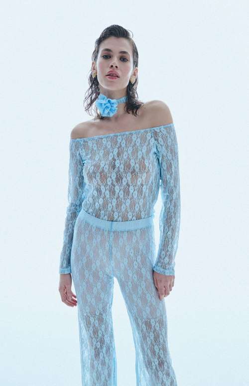 TOP OF THE SHOULDER LACE BLUE