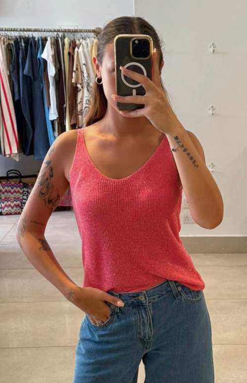 LUREX KNIT TANK TOP