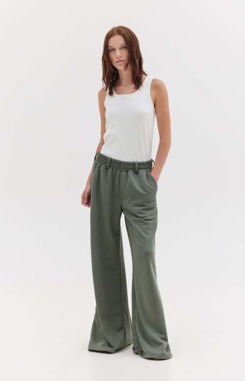 IVY WIDE TRACK PANTS | KHAKI