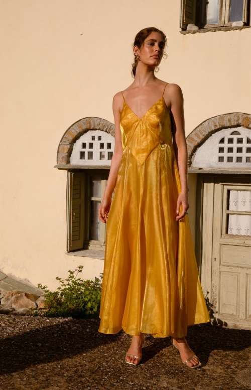 FENELLA DRESS | SLEEK CHIFFON PATTERNED
